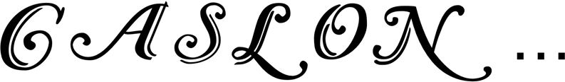 Preview Caslon Calligraphic Initials