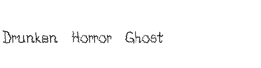 Font Drunken Horror Ghost by Johannes Westphal