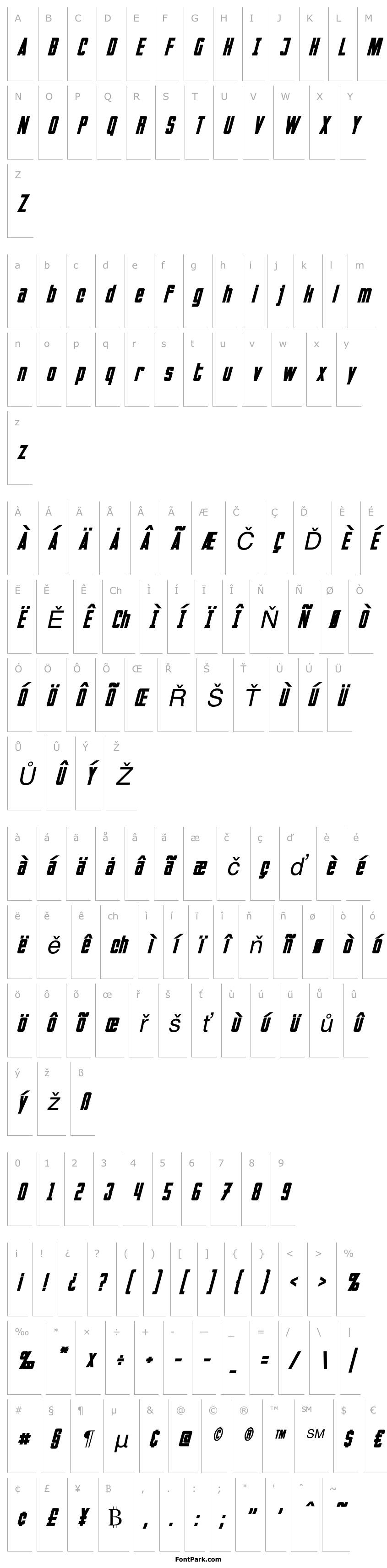 Overview Invaders Italic