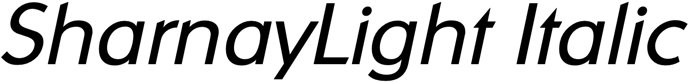 Preview SharnayLight Italic