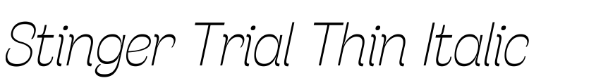 Preview Stinger Trial Thin Italic