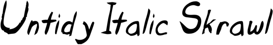 Preview Untidy Italic Skrawl